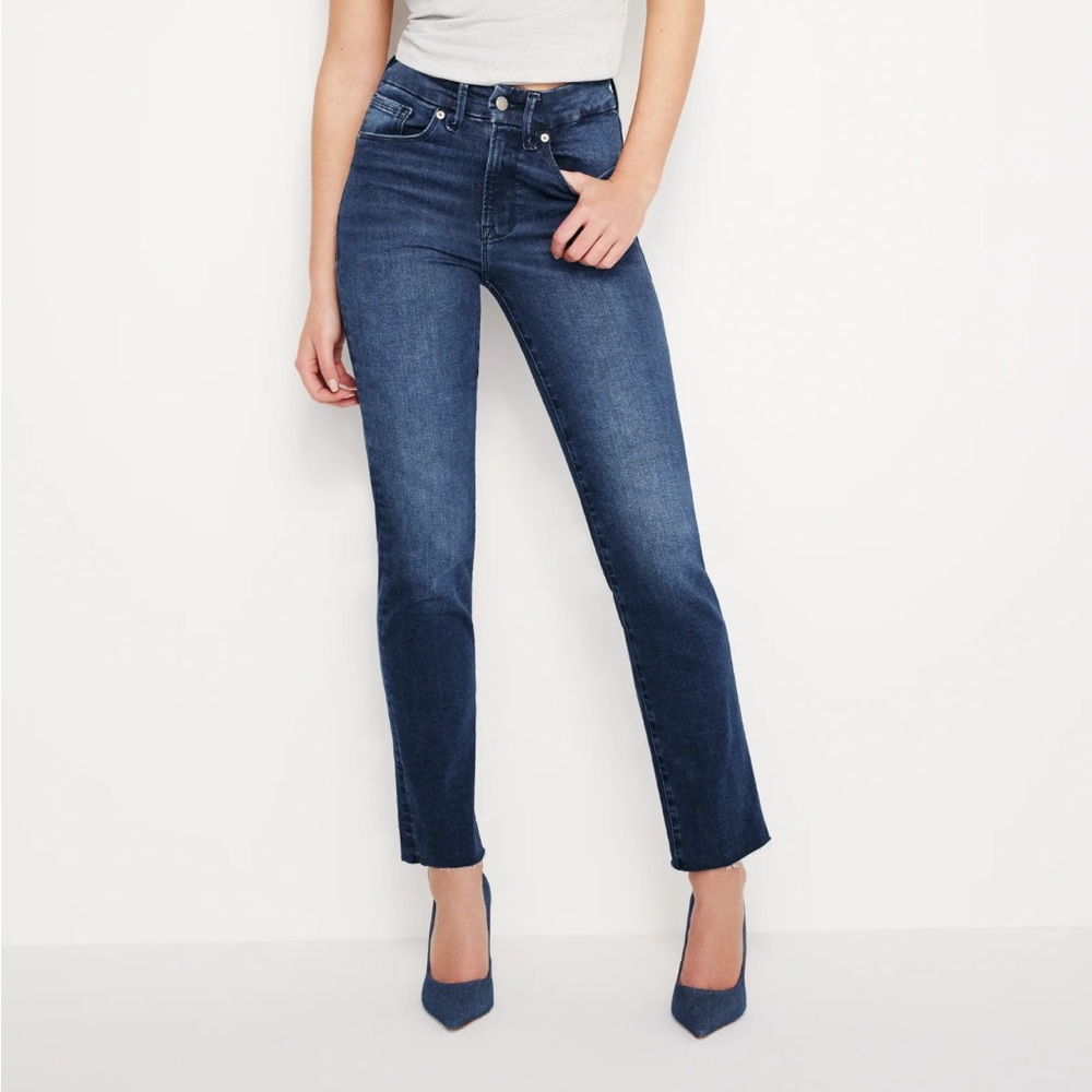Good American Always Fits Good Classic Slim Straight Jeans